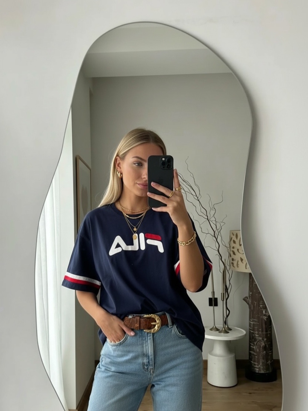 Fila Blue and Red Short Sleeve Tees